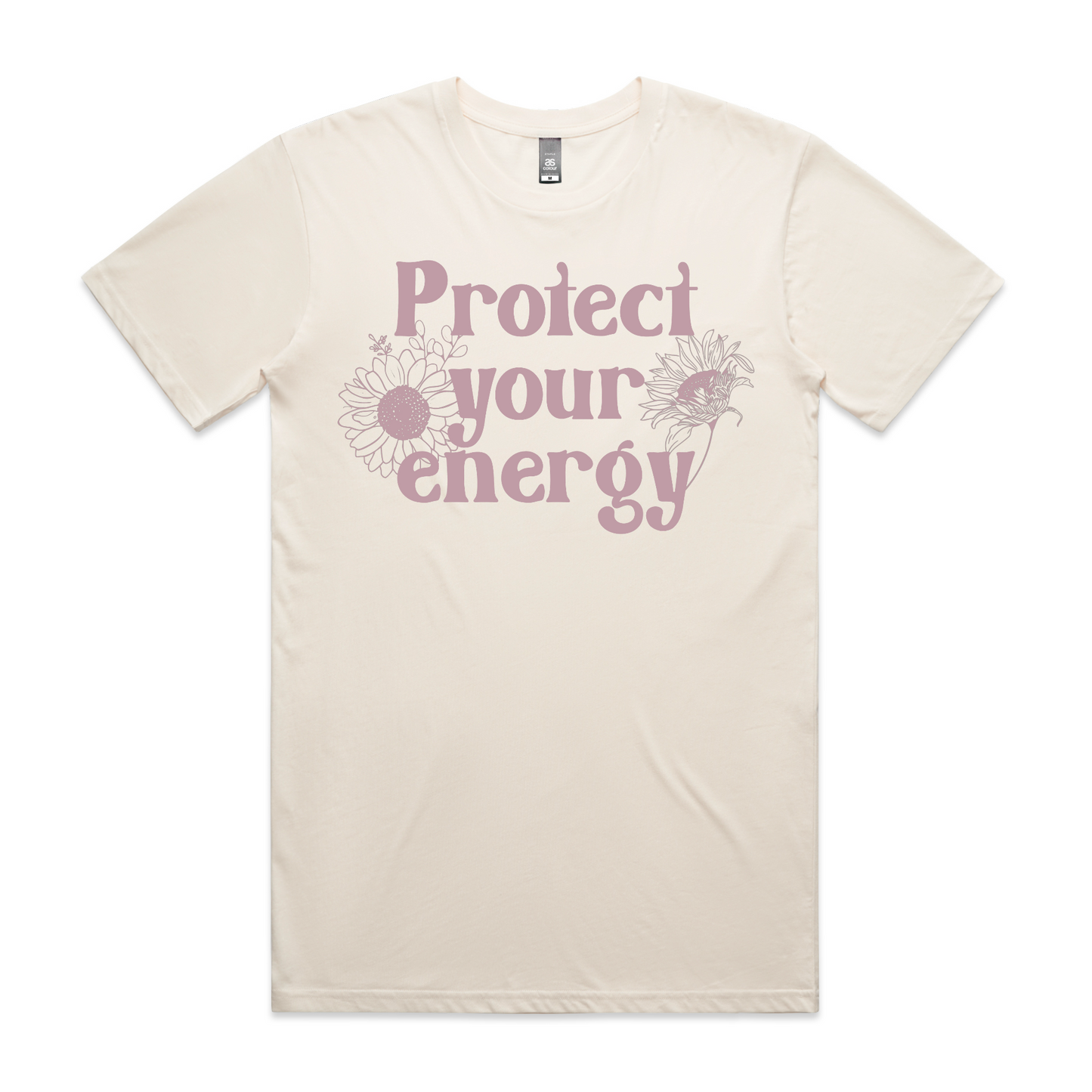 Protect your energy Graphic T shirt- Handdrawn- Screen Printed