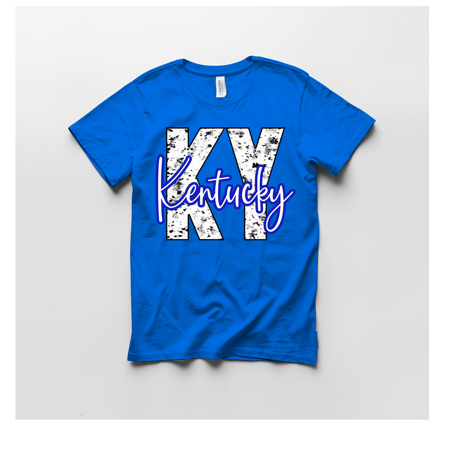 Cow Print and Blue Kentucky Shirt