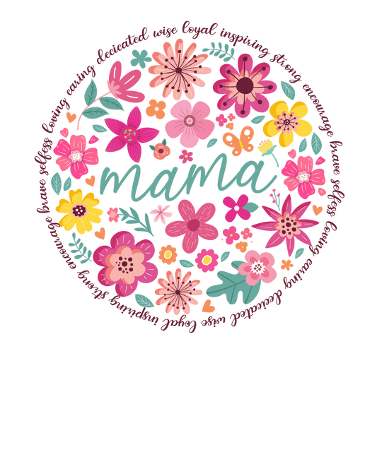 Mama Floral Graphic T shirt