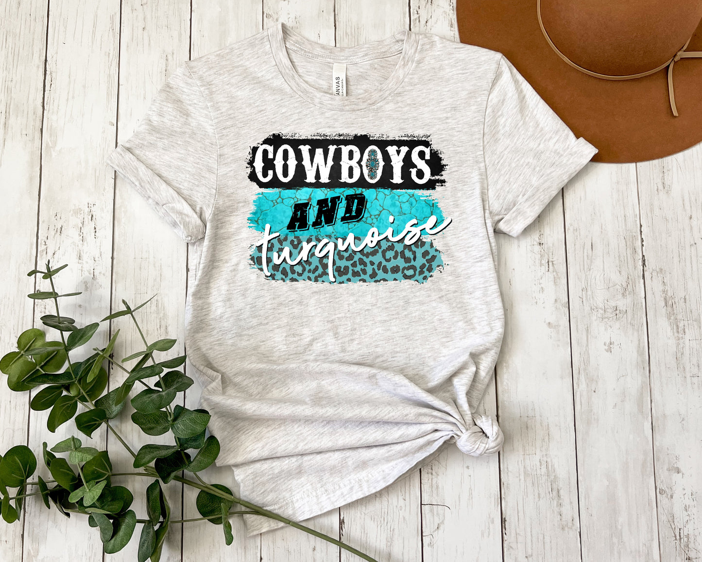 Cowboys and Turquoise Tee