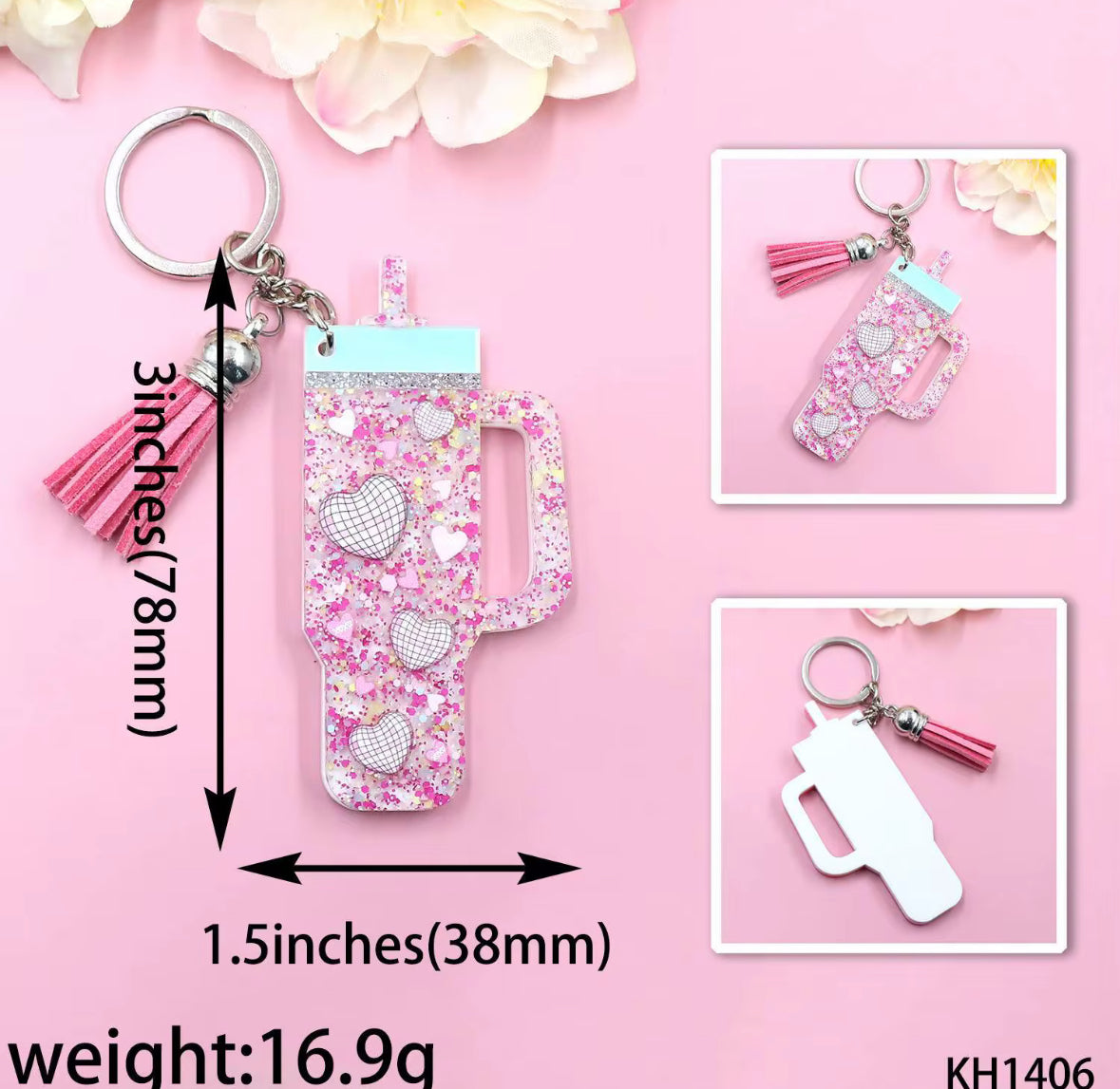 Pastel Cup Shaped Keychain