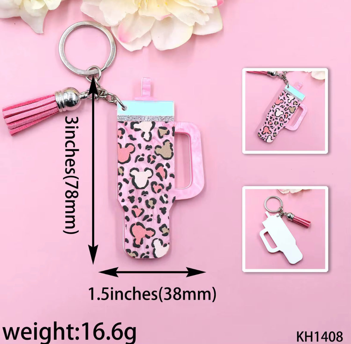 Pastel Cup Shaped Keychain