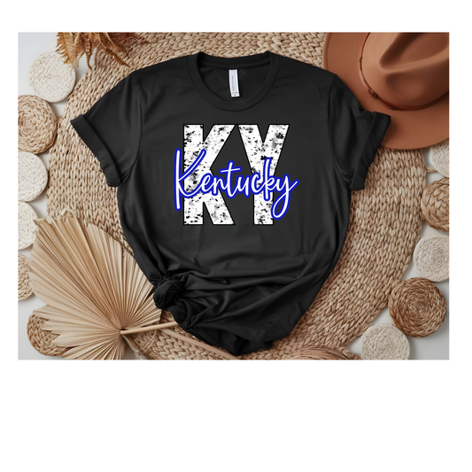 Cow Print and Blue Kentucky Shirt
