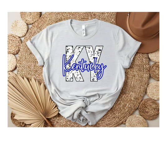 Cow Print and Blue Kentucky Shirt