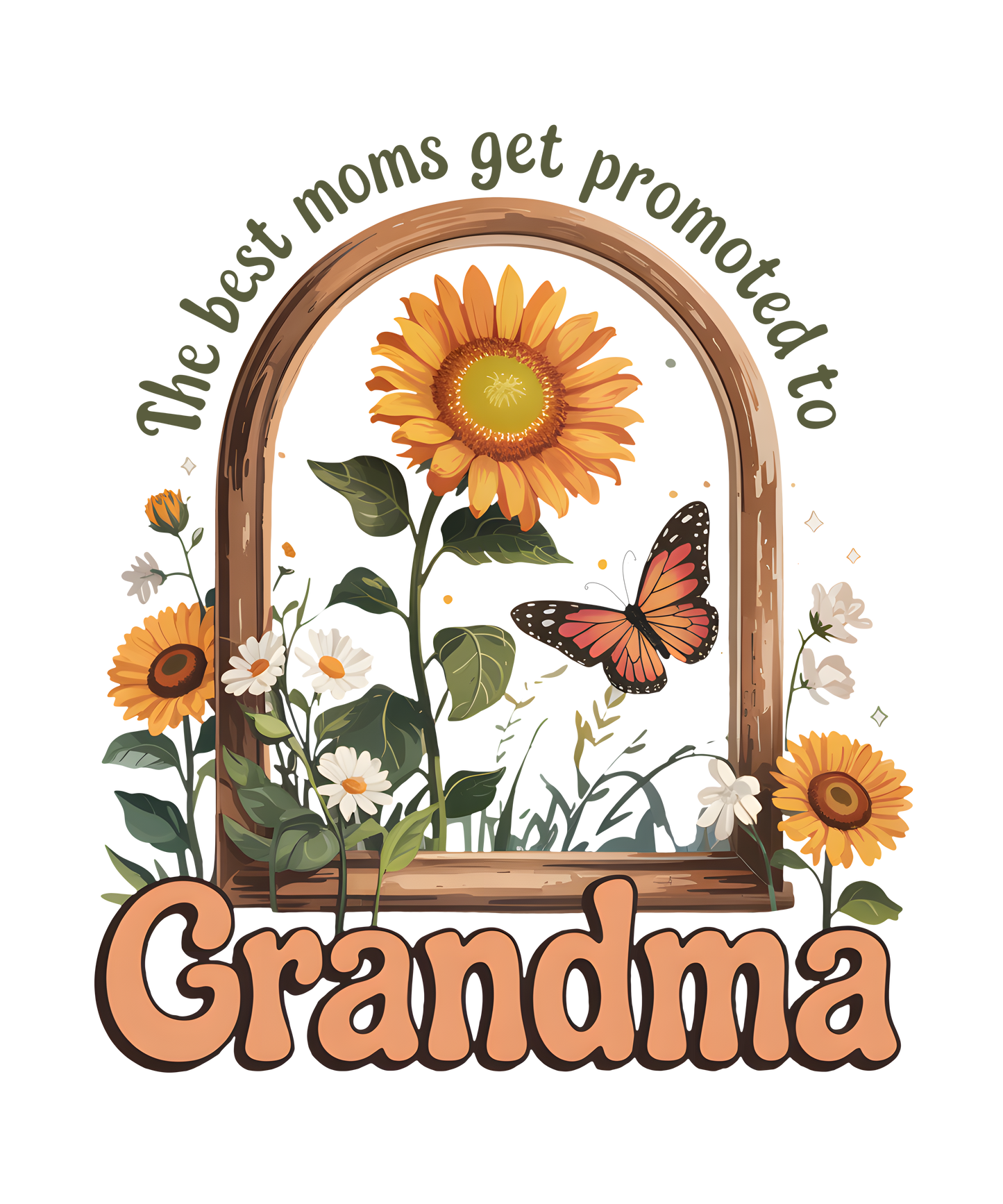 The best moms get promoted to Grandma Graphic T shirt