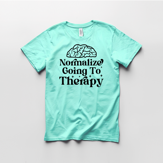 Normalize going to Therapy Graphic T shirt